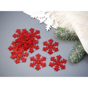Снежинка из блестящего фетра Зимнее сияние 47 мм